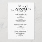 Modern Wedding Welcome and Itinerary card v25 Programm (Rückseite)