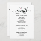 Modern Wedding Welcome and Itinerary card v2 Programm (Vorne/Hinten)