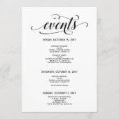 Modern Wedding Welcome and Itinerary card v2 Programm (Vorderseite)