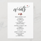 Modern Wedding Welcome and Itinerary card v3 Programm (Rückseite)