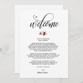 Modern Wedding Welcome and Itinerary card v3 Programm (Vorne/Hinten)