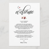Modern Wedding Welcome and Itinerary card v3 Programm (Vorderseite)