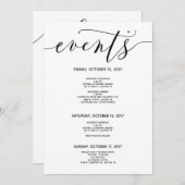 Modern Wedding Welcome and Itinerary card v3 Programm (Vorne/Hinten)