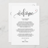 Modern Wedding Welcome and Itinerary card v4 Programm (Vorne/Hinten)