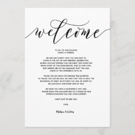 Modern Wedding Welcome and Itinerary card v6 Einladung