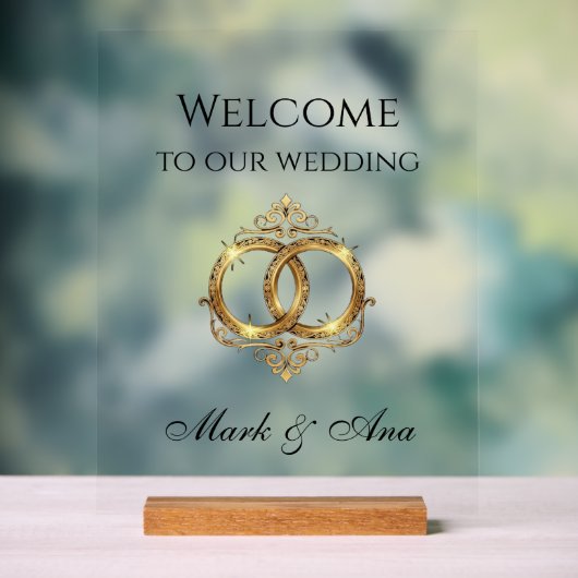 Modern Wedding Welcome Sign Acrylschild (Neutral)