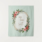 Modern Wedding Welcome Sign, Boho Wedding Wandteppich (Vorderseite)