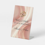 Modern Wedding Welcome Sign Sockelschild (Vorderseite)