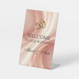 Modern Wedding Welcome Sign Sockelschild