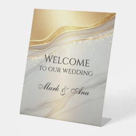 Modern Wedding Welcome Sign Sockelschild