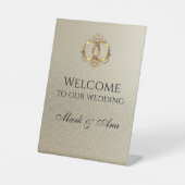 Modern Wedding Welcome Sign Sockelschild (Vorderseite)