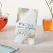 Modern Wedding Welcome Sign Sockelschild (In SItu)