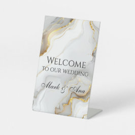 Modern Wedding Welcome Sign Sockelschild
