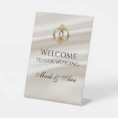 Modern Wedding Welcome Sign Sockelschild (Vorderseite)