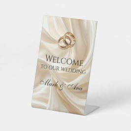 Modern Wedding Welcome Sign Sockelschild