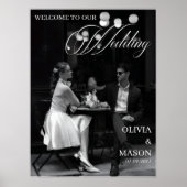 Modern Wedding Welcome with Photo Sign Poster (Vorne)