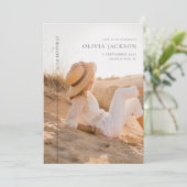 Modern Weekend Birthday Itinerary Foto Einladung (Stehend Vorderseite)