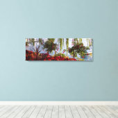Modern Weeping Willow Stretched Canvas Print Leinwanddruck (Insitu (Holzboden))