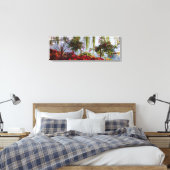 Modern Weeping Willow Stretched Canvas Print Leinwanddruck (Insitu (Schlafzimmer))