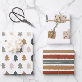 Modern | Weihnachten | Gold | Minimalistisch Geschenkpapier Set