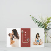 Modern WEIHNACHTEN Gold Winter Berry Frame Foto Ro (Stehend Vorderseite)