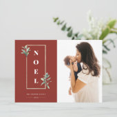 Modern WEIHNACHTEN Gold Winter Berry Frame Foto Ro (Stehend Vorderseite)