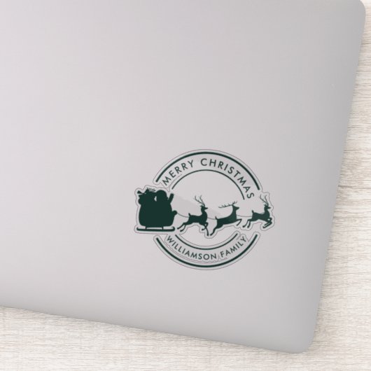 Modern Weihnachtsfamilie Name Custom Aufkleber (Detail)