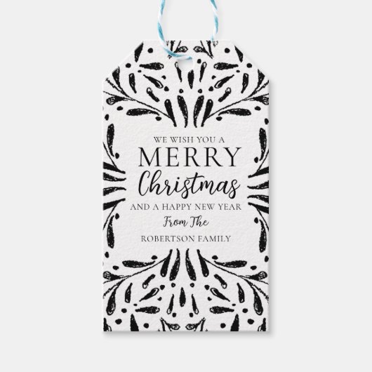 Modern Weihnachtsgeschenk-Tag Geschenkanhänger (Vorderseite)