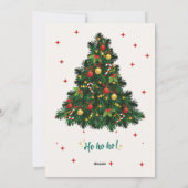 Modern Weihnachtsgrußkarte Feiertagskarte (Rückseite)