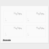 Modern Weihnachtskritik Großes Rechteck Geschenket Rechteckiger Aufkleber (Blatt)