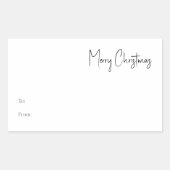 Modern Weihnachtskritik Großes Rechteck Geschenket Rechteckiger Aufkleber (Vorderseite)