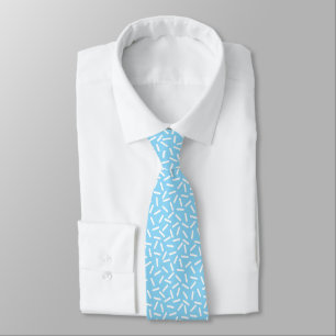 Modern weiß & blau krawatte