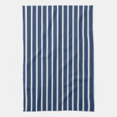 Modern Weiß & Blau Nautisch Gestreift Geschirrtuch (Vertikal)