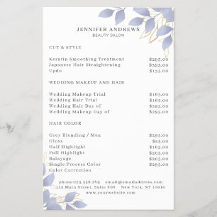 Modern Weiß Blaue Blätter Flyer