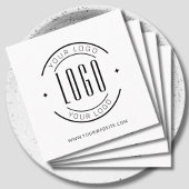 Modern weiß einfach hinzufügen Ihr Logo Quadratische Visitenkarte