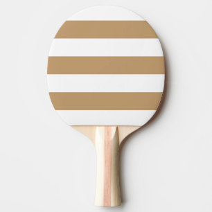 Modern Weiß, Kamelbraun gestreift Tischtennis Schläger