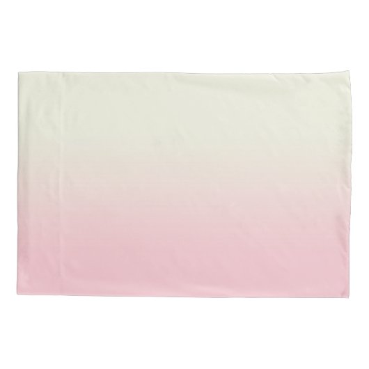 Modern weiß Pastell Pink Ombre Gradient Kissenbezug (Rückseite-Links)