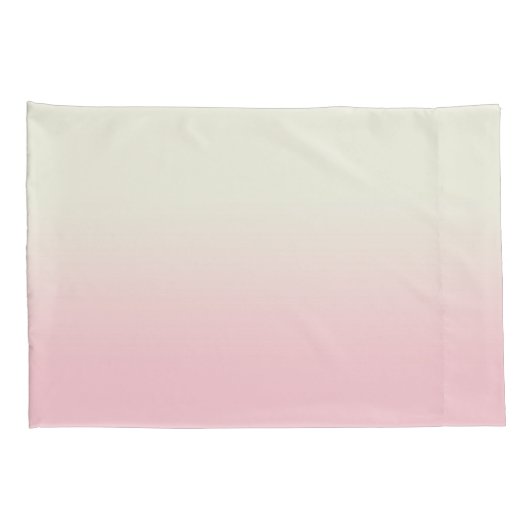 Modern weiß Pastell Pink Ombre Gradient Kissenbezug (Rückseite-Rechts)