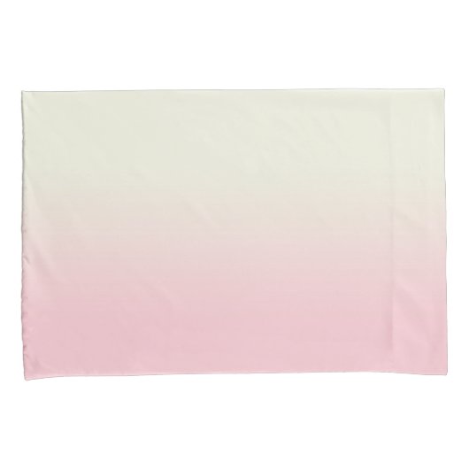 Modern weiß Pastell Pink Ombre Gradient Kissenbezug (Vorderseite-Rechts)