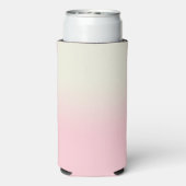 Modern weiß Pastell Pink Ombre Gradient Selters Dosenkühler (Seltzer Rückseite)