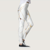 Modern weiß und goldmarmoriert leggings (Rechts)