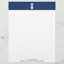 Modern Weiße Ananas Logo Letterhead