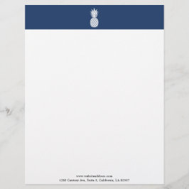 Modern Weiße Ananas Logo Letterhead Briefbogen