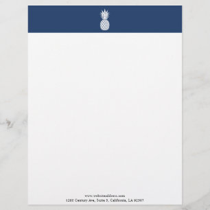 Modern Weiße Ananas Logo Letterhead Briefbogen