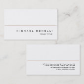 Modern weiße, Berufliche Visitenkarte (Vorne/Hinten)