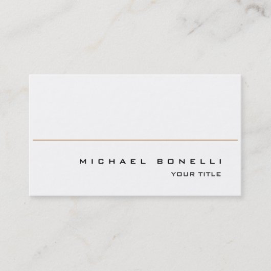 Modern weiße, Berufliche Visitenkarte (Vorderseite)