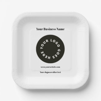 Modern Weiße Fügen Sie Ihr Logo hinzu Pappteller