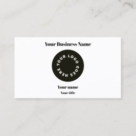 Modern weiße Logos mit QR-Code Visitenkarte