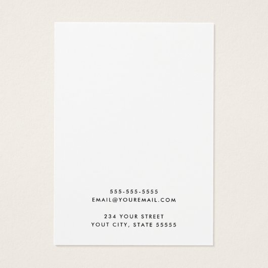 Modern weiße oder farbige Ohrkarte (Rückseite)