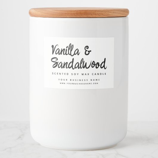 Modern-weiße Sojakonzerne Lebensmitteletikett (Vorderseite)